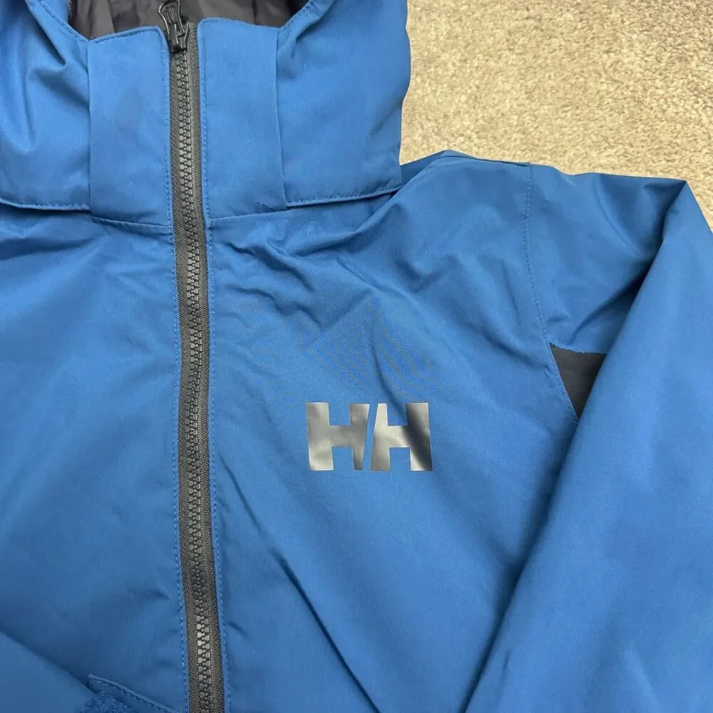 Helly Hansen Tech Primaloft Full Zip Hoodie Ski Snow Jacket Youth 12 Blue Winter